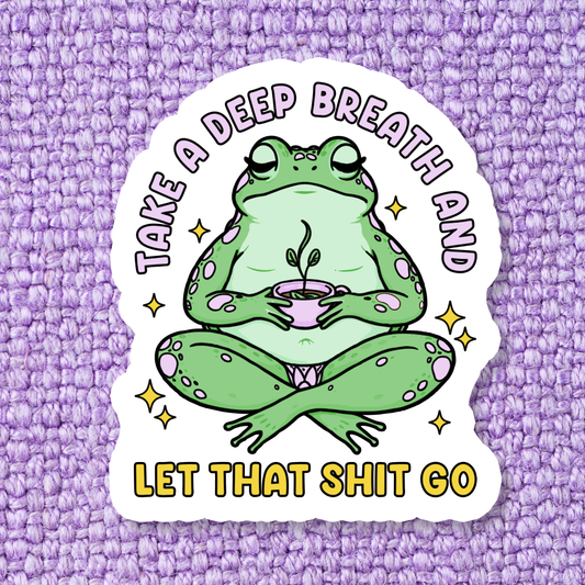 Let it go Frog Waterproof Sticker